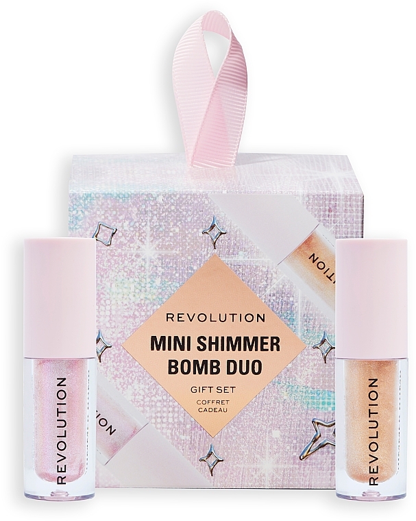 Zestaw - Makeup Revolution Mini Shimmer Bomb Duo Gift Set (lip/gloss/2x1.4ml) — Zdjęcie N1