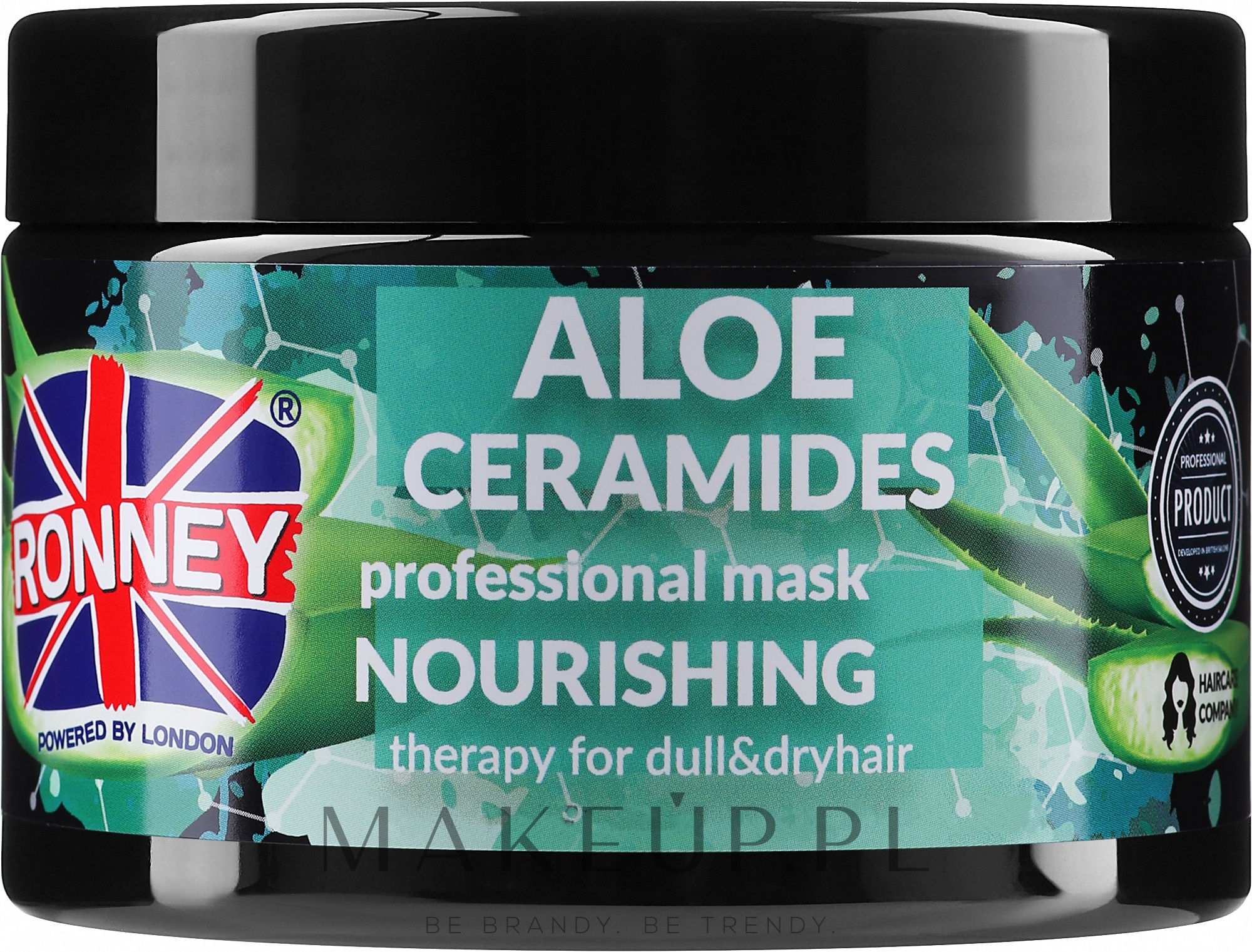 Maska do włosów suchych i matowych - Ronney Professional Aloe Ceramides Mask Nourishing — Zdjęcie 300 ml
