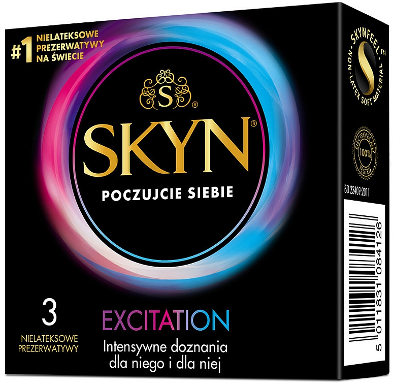 Prezerwatywy bezlateksowe, 3 szt. - Unimil Skyn Excitation — Zdjęcie N1