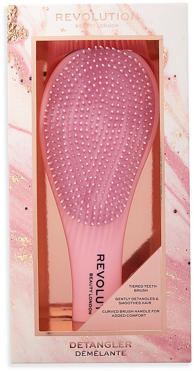 Szczotka do włosów, różowa - Makeup Revolution Detangle Me! Pink Detangling Hair Brush — Zdjęcie N2