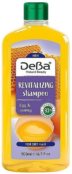 Rewitalizujący szampon do włosów suchych Jajko & Miód - DeBa Revitalizing Shampoo — Zdjęcie N1