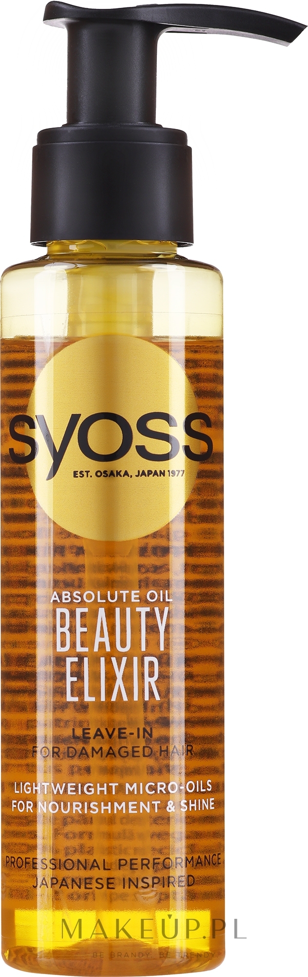 Eliksir piękności z olejkiem absolutnym do włosów suchych i zniszczonych - Syoss Beauty Elixir Absolute Oil — Zdjęcie 100 ml
