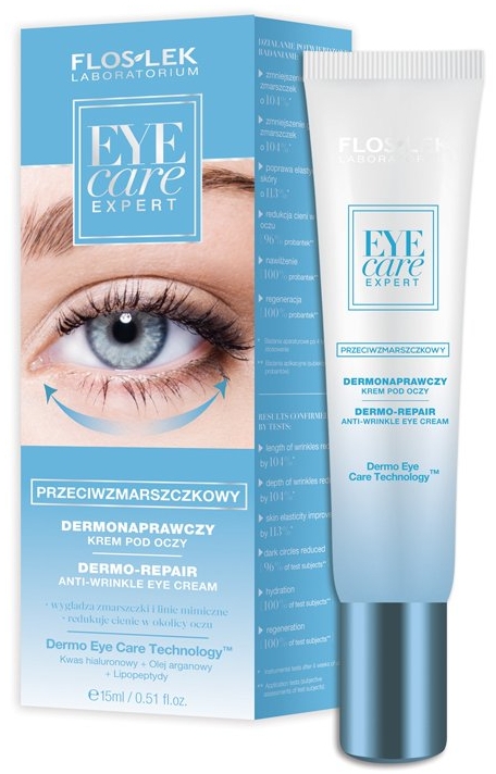 Dermonaprawczy krem przeciwzmarszczkowy pod oczy - Floslek Eye Care Expert Dermo-Repair Anti-Wrinkle Eye Cream — Zdjęcie N1
