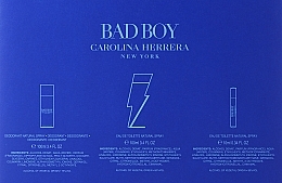 Carolina Herrera Bad Boy - Zestaw (edt/100ml + edt/mini/10ml + deo/stick/100ml) — Zdjęcie N3