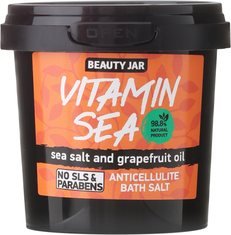 Antycellulitowa sól morska do kąpieli z olejkiem grejpfrutowym - Beauty Jar Vitamin Sea Anticellulite Bath Salt
