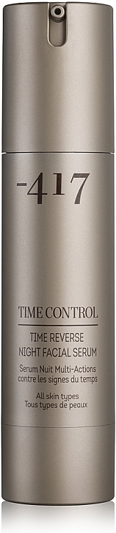 Przeciwstarzeniowe serum do twarzy na noc z kwasem hialuronowym - -417 Time Control Collection Time Reverse Night Facial Serum — Zdjęcie N2