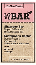 Kup Szampon w kostce do włosów zniszczonych z olejem arganowym i imbirem - Love Bar Repair & Nourish Shampoo Bar