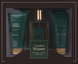 Kup Instituto Espanol Golden Wasser - Zestaw (sh/gel/150ml + edt/150ml + af/shave/balm/150ml)