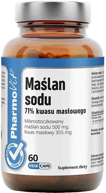 Suplement diety Maślan sodu - Pharmovit Maslan Sodu — Zdjęcie N1