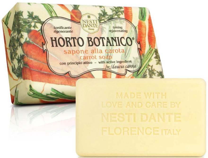 Tonizująco-odmładzające mydło w kostce Marchewka - Nesti Dante Horto Botanico Carota Soap