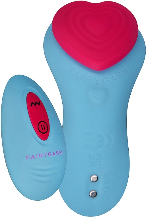 Wibrator do masażu, niebieski - Fairygasm HeartGem — Zdjęcie N2