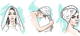 Miętowy ręcznik-turban do włosów (68 x 26 cm) - MAKEUP — Zdjęcie N4