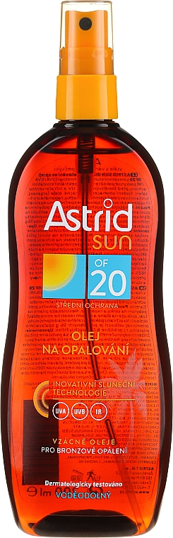 Olejek w sprayu do opalania SPF 20 - Astrid Sun Suncare Spray Oil — Zdjęcie N1