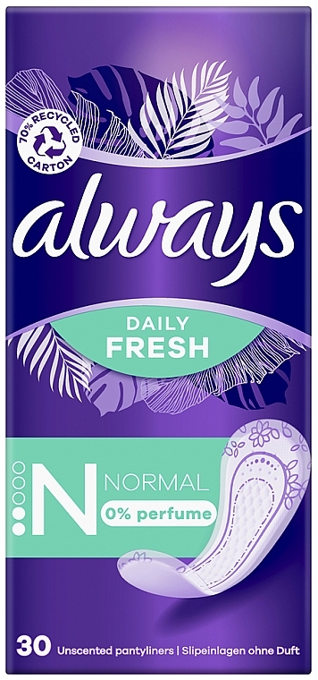 Wkładki higieniczne, 30 szt. - Always Dailies Fresh Normal — Zdjęcie N1