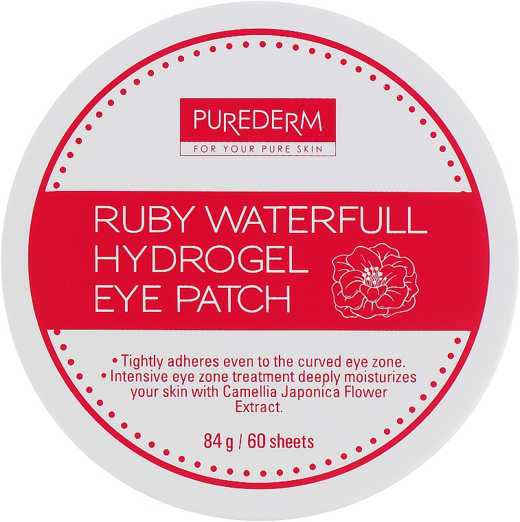 Hydrożelowe płatki pod oczy z ekstraktem z granatu - Purederm Ruby Waterfull Hydrogel Eye Patch — Zdjęcie N3