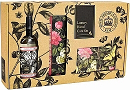 Kup Zestaw - The English Soap Company Kew Gardens Osmanthus Rose Hand Care Gift Box (soap/240g + h/cr/75ml + san/100ml)