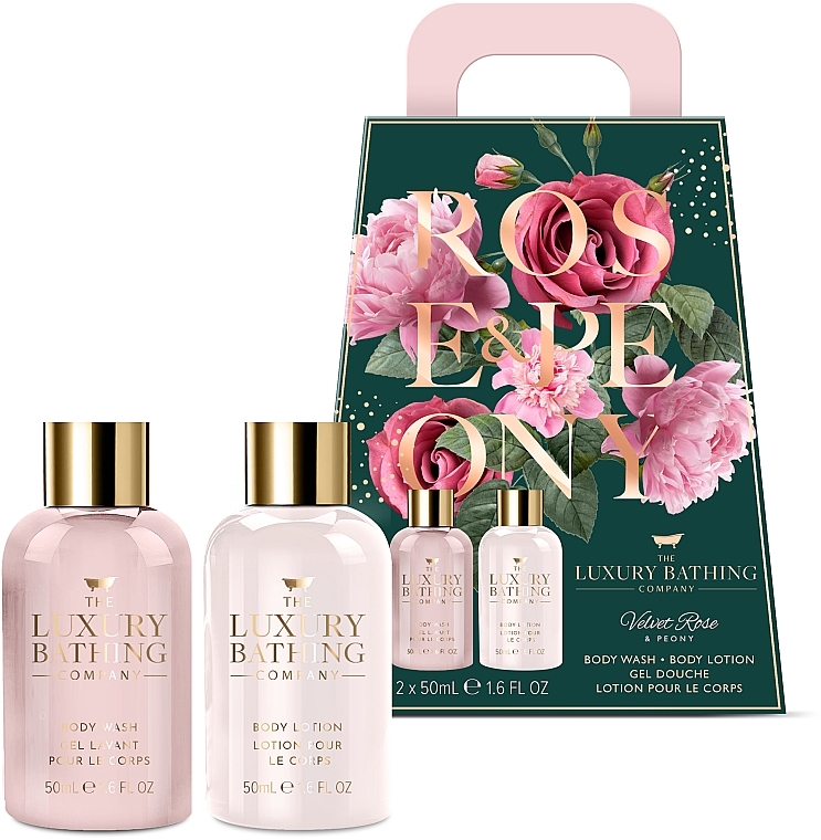 Zestaw - Grace Cole The Luxury Bathing Velvet Rose & Peony Set (sh/gel/50ml + b/lot/50ml)  — Zdjęcie N1