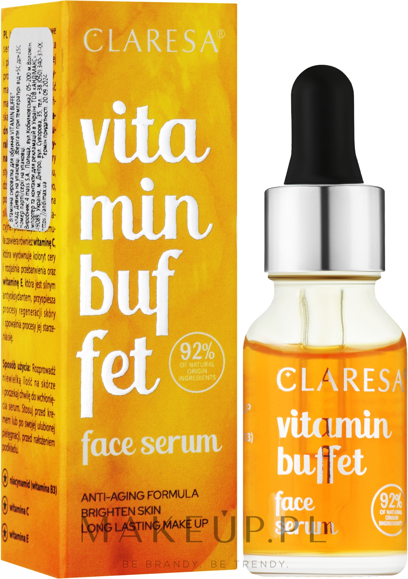 Witaminowe serum do twarzy - Claresa Vitamin Buffet Serum For Faces — Zdjęcie 16 g