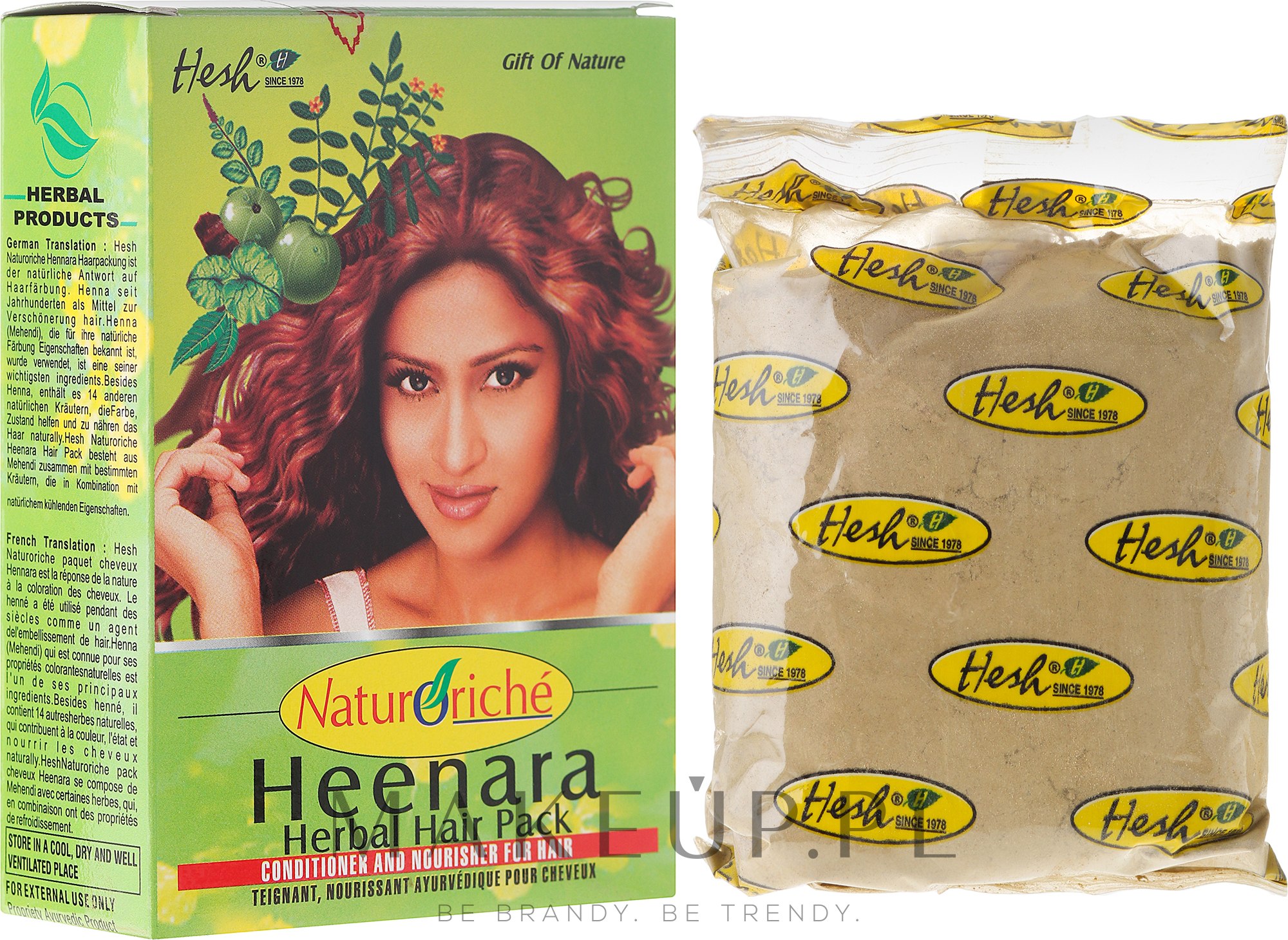 Henna do włosów - Hesh Hennara Herbal Hair Pack — Zdjęcie 100 g