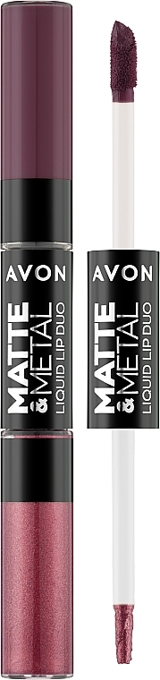 Pomadka w płynie 2 w 1 - Avon Matte & Metal Liquid Lip Duo — Zdjęcie N1