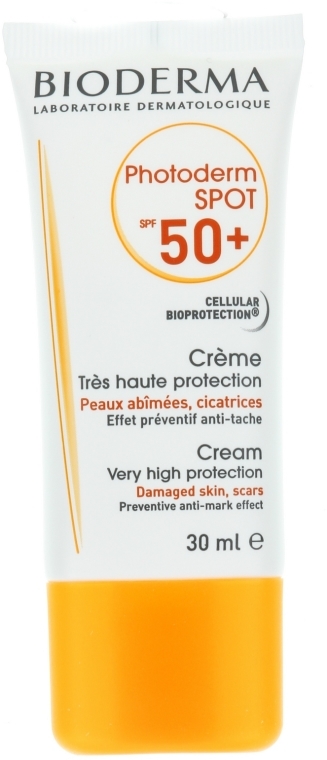 Przeciwsłoneczny krem zapobiegający powstawaniu przebarwień SPF 50+ - Bioderma Photoderm Spot — Zdjęcie N2