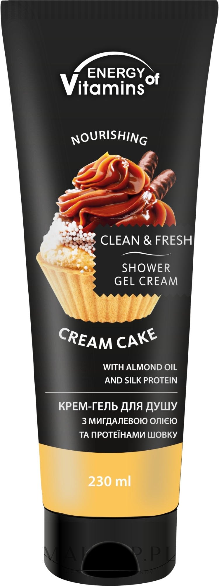 Kremowy żel pod prysznic - Energy of Vitamins Cream Shower Gel Cream Cake — Zdjęcie 230 ml