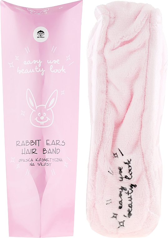 Opaska kosmetyczna do włosów Uszy, jasnoróżowa - Dr Mola Rabbit Ears Hair Band — Zdjęcie N1