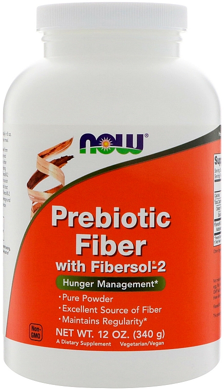 Probiotyk z błonnikiem - Now Foods Prebiotic Fiber With Fibersol-2 — Zdjęcie N1