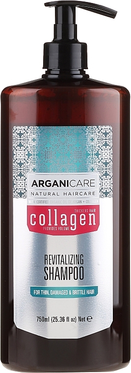 PRZECENA! Szampon z kolagenem do osłabionych włosów - Arganicare Collagen Revitalizing Shampoo * — Zdjęcie N4