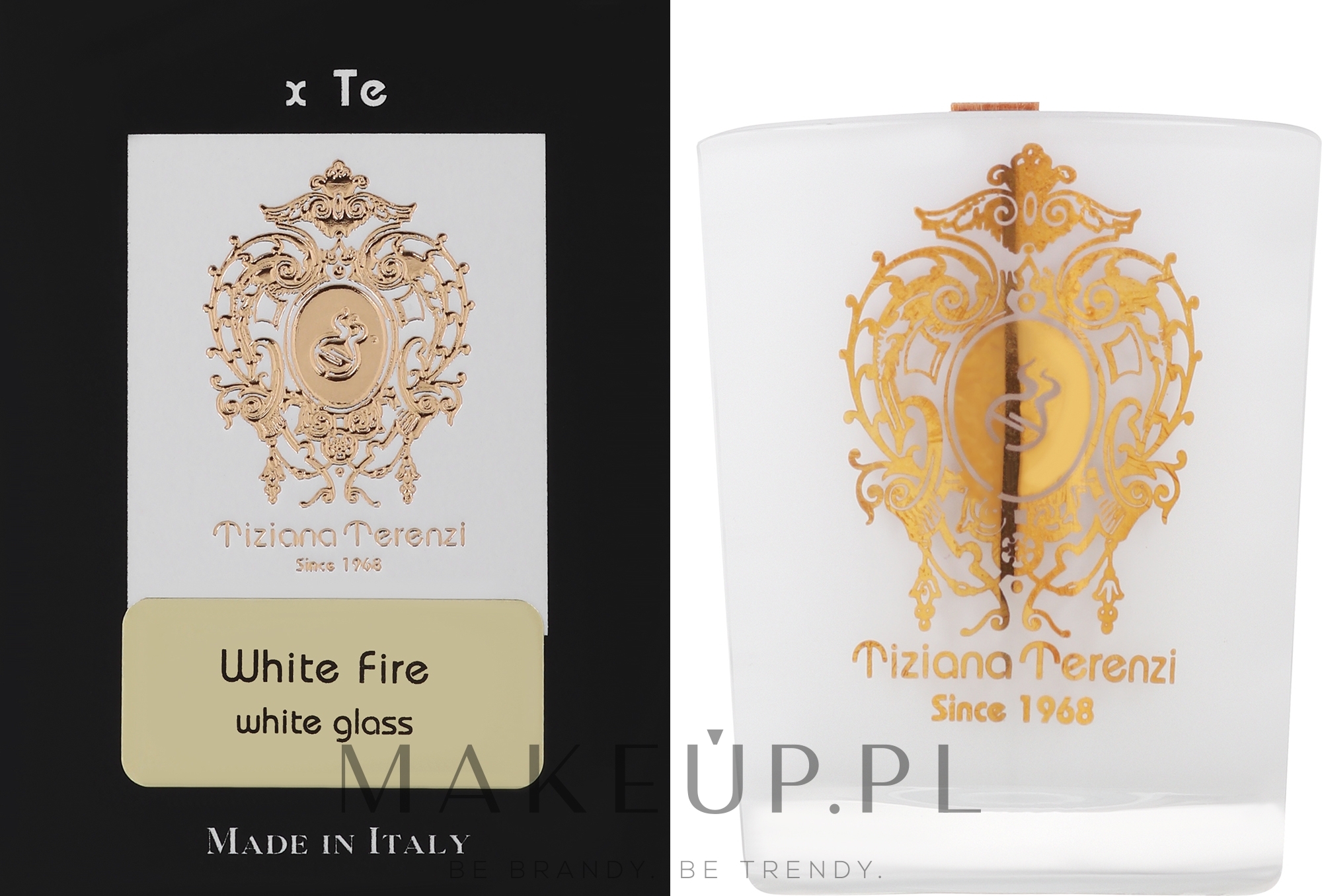 Tiziana Terenzi White Fire Scented Candle White Glass - Świeca zapachowa — Zdjęcie 35 g