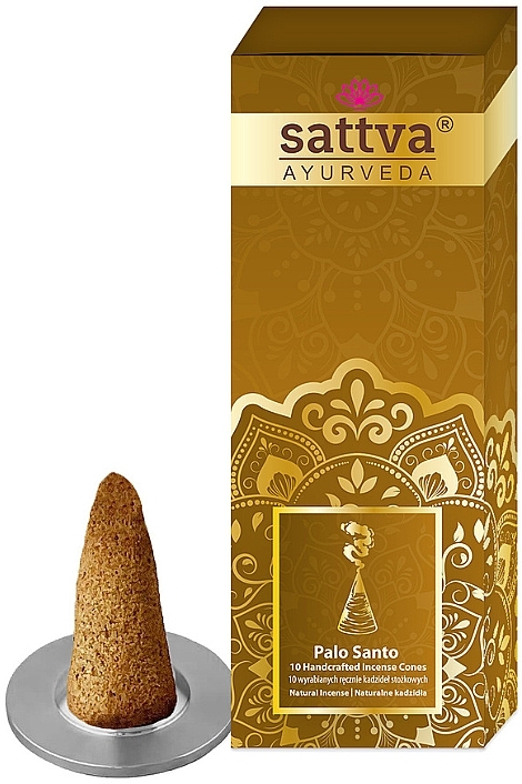 Kadzidełka stożkowe - Sattva Ayurveda Palo Santo Incense Sticks Cones — Zdjęcie N1