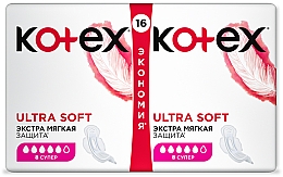 Ultra miękkie podpaski, 16 szt. - Kotex Ultra Soft Super Duo — Zdjęcie N3