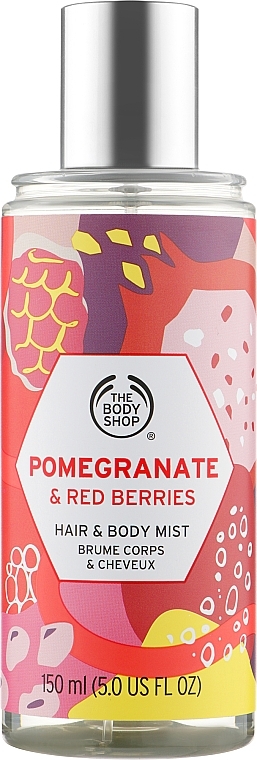 Mgiełka do włosów i ciała Granat i czerwone jagody - The Body Shop Pomegranate And Red Berries Hair & Body Mist — Zdjęcie N1
