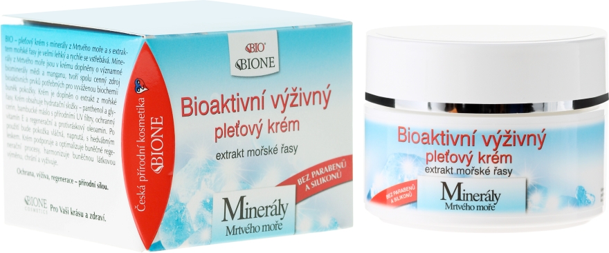 Bioaktywny krem mineralny do twarzy - Bione Cosmetics Dead Sea Minerals Bioactive Nourishing Facial Cream With Seaweed Extract — Zdjęcie N1