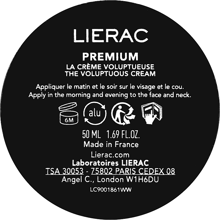 Krem do twarzy - Lierac Premium The Voluptuous Cream (wymienna jednostka) — Zdjęcie N1