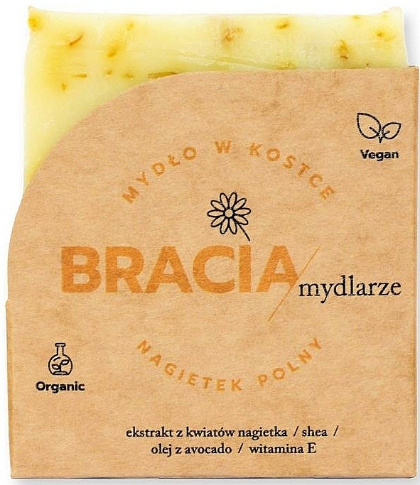 Mydło z nagietkiem- Bracia Mydlarze Dry & Sensitive Skin Solid Soap Calendula Field — Zdjęcie N1