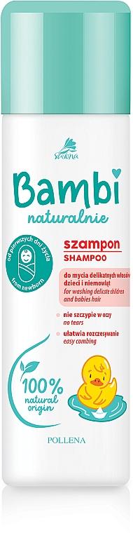 Szampon do mycia delikatnych włosów dzieci i niemowląt - Pollena Savona Bambi Naturalnie Shampoo — Zdjęcie N1