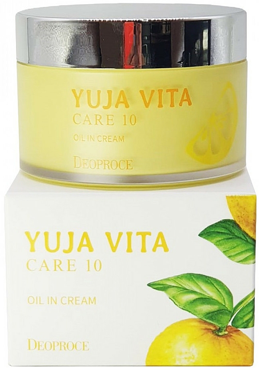 Odmładzający krem ​​cytrusowy do twarzy - Deoproce Yuja Vita Care 10 Oil in Cream  — Zdjęcie N1