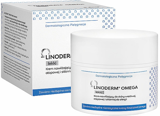 Lekki nawilżający krem ​​do twarzy - Linoderm Omega Light Cream — Zdjęcie N1