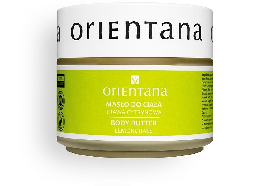 Masło do ciała Trawa cytrynowa - Orientana Lemongrass Body Butter — Zdjęcie N1