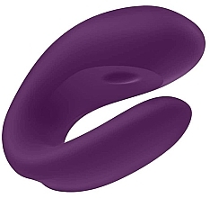 Wibrator dla par, fioletowy - Satisfyer Double Joy Partner Vibrator Violet — Zdjęcie N4