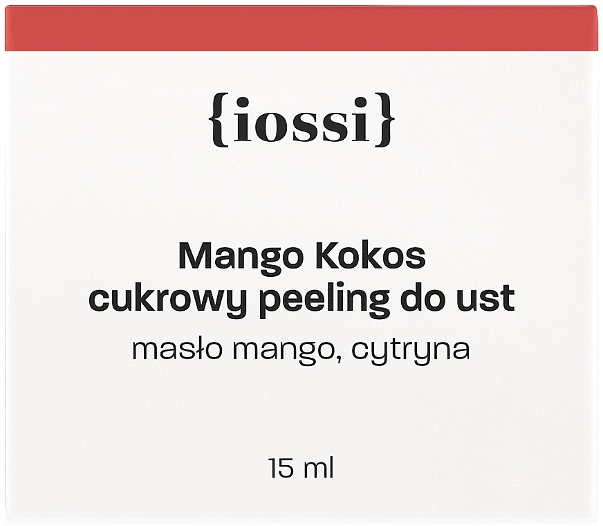 Delikatny cukrowy peeling do ust Mango i kokos - Iossi — Zdjęcie N3