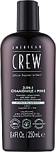 Kup Żel do pielęgnacji włosów i ciała 3 w 1 - American Crew Official Supplier To Men 3 In 1 Chamomile + Pine Shampoo Conditioner And Body Wash 