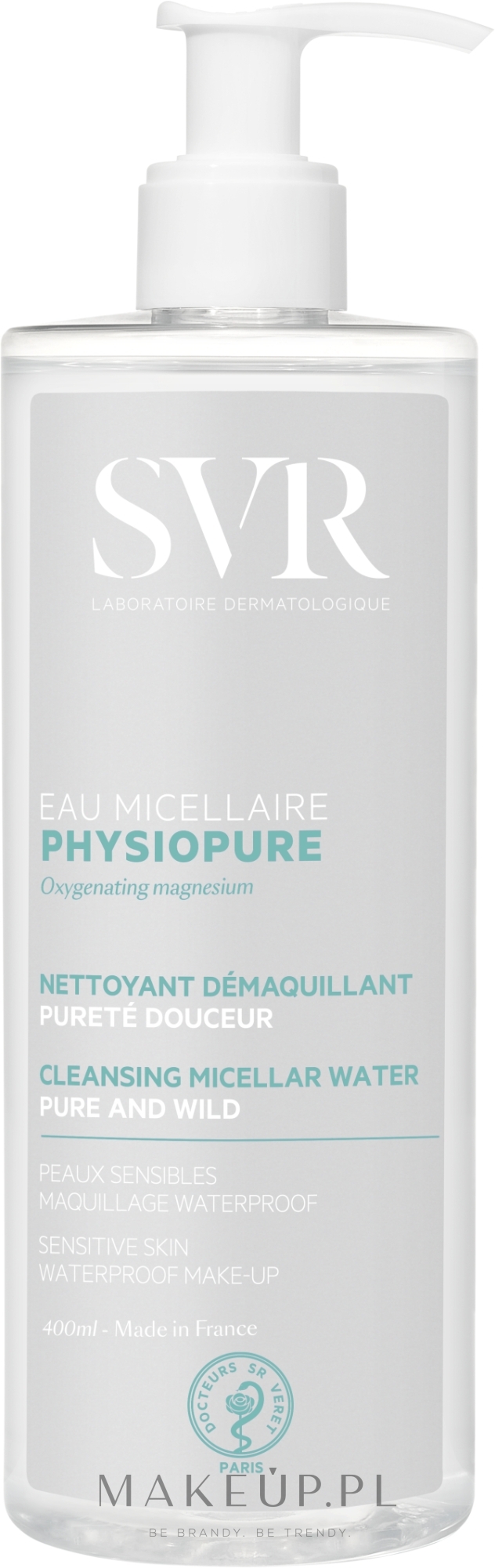 Delikatnie oczyszczająca woda micelarna - SVR Physiopure — Zdjęcie 400 ml