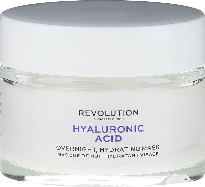 Nawilżająca maska na noc z kwasem hialuronowym - Makeup Revolution Skincare Hyaluronic Acid Overnight Hydrating Face Mask  — Zdjęcie N2