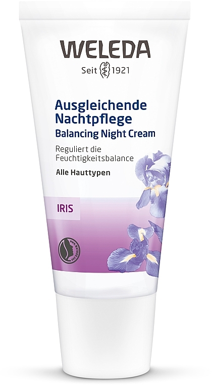 Nawilżający krem do twarzy na noc z irysem - Weleda Iris Hydrating Night Cream