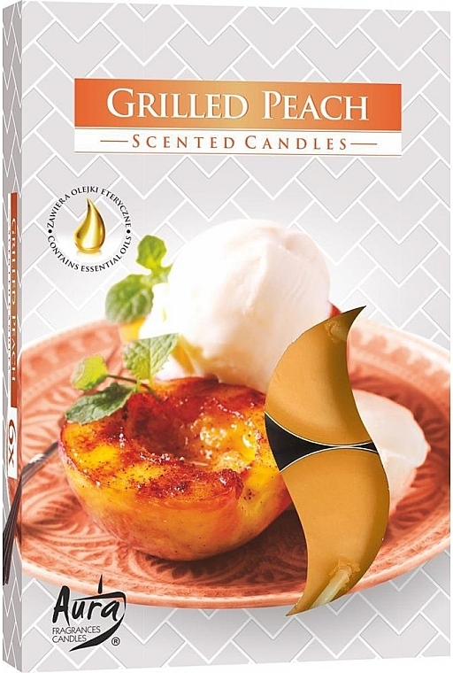 Zestaw podgrzewaczy Grillowane brzoskwinie - Bispol Grilled Peach Scented Candles — Zdjęcie N1