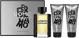 Salvatore Ferragamo Uomo - Zestaw (edt/100ml + sh/gel/100ml + ash/balm/100ml) — Zdjęcie N1