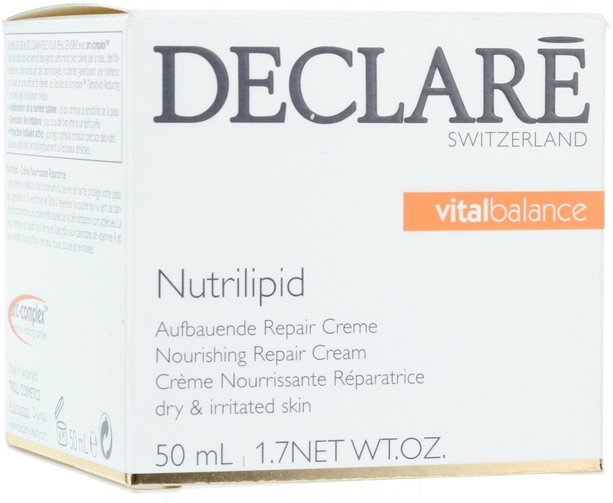 Odżywczo-regenerujący krem do twarzy - Declare Nutrilipid Nourishing Repair Cream