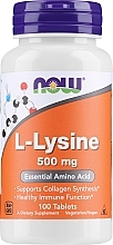 L-lizyna w tabletkach 500 mg - Now Foods L-Lysine Tablets — Zdjęcie N1
